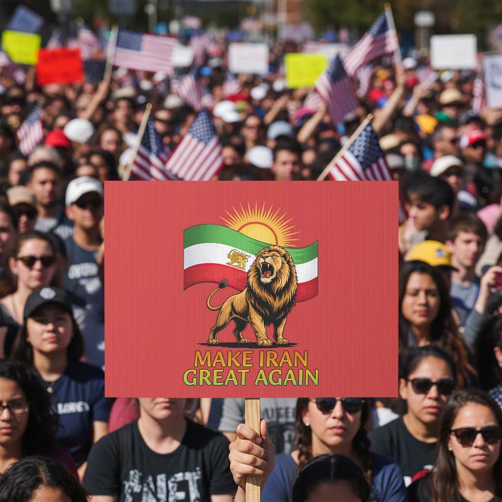 Patriotic Iranian Pride Gift Protest Sign Make Iran Great Again TS12 Horizontal 18