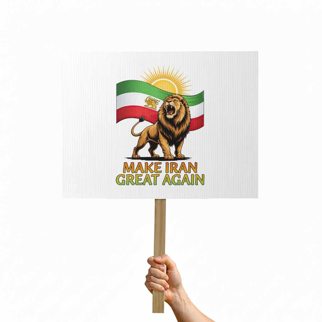 Patriotic Iranian Pride Gift Protest Sign Make Iran Great Again TS12 Horizontal 18