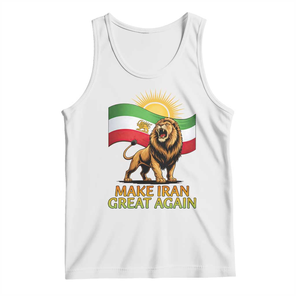 Patriotic Iranian Pride Gift Tank Top Make Iran Great Again TS12 White Print Your Wear