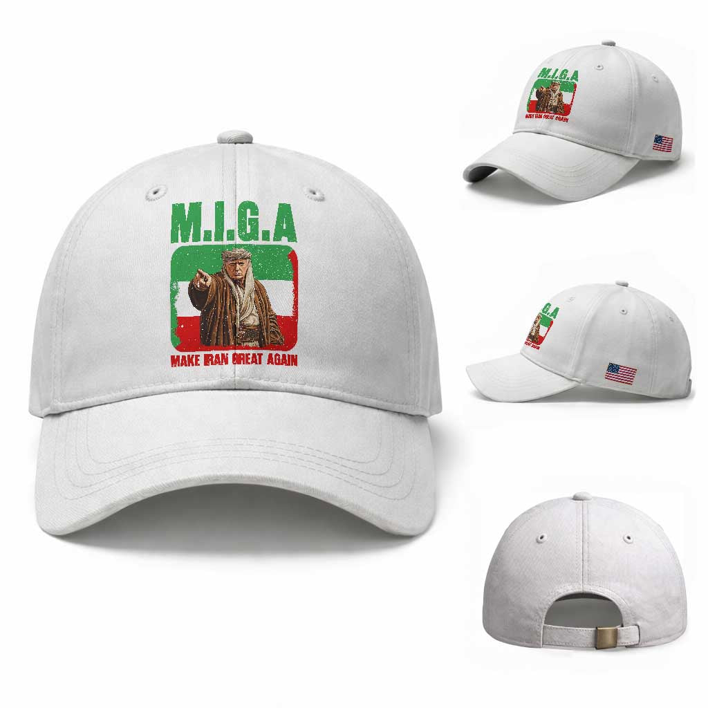 Make Iran Great Again Baseball Cap Free Iran Protest TS12 Baseball Cap Universal Fit White Print Your Wear