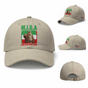 Make Iran Great Again Baseball Cap Free Iran Protest TS12 Baseball Cap Universal Fit Beige Print Your Wear