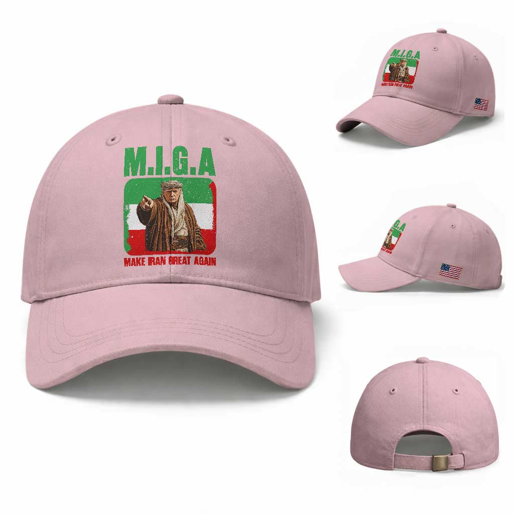 Make Iran Great Again Baseball Cap Free Iran Protest TS12 Baseball Cap Universal Fit Light Pink Print Your Wear