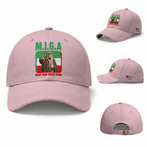 Make Iran Great Again Baseball Cap Free Iran Protest TS12 Baseball Cap Universal Fit Light Pink Print Your Wear