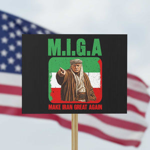 Make Iran Great Again Protest Sign Free Iran Protest TS12 Horizontal 18" × 24" Black Print Your Wear