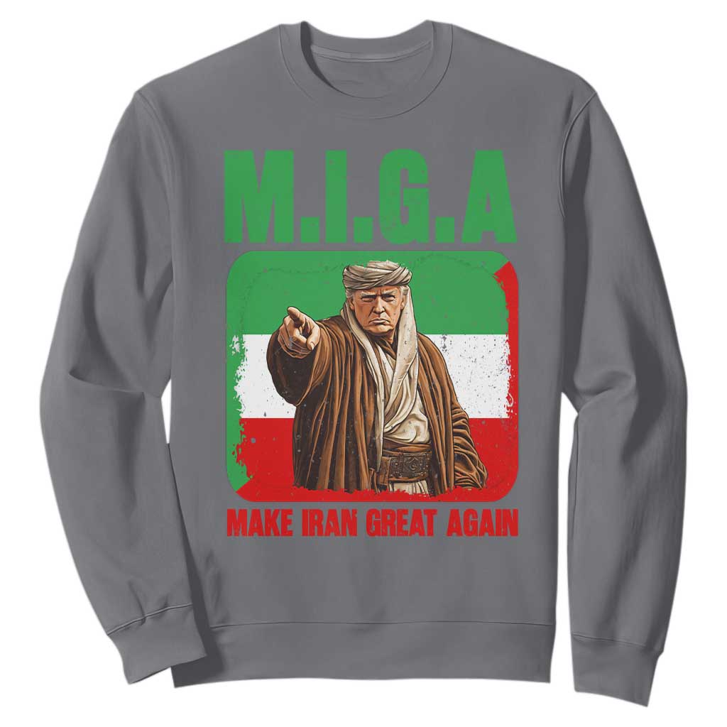 Make Iran Great Again Sweatshirt Free Iran Protest TS12 Charcoal Print Your Wear