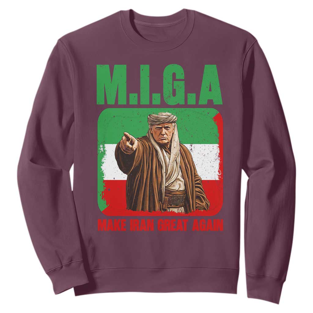 Make Iran Great Again Sweatshirt Free Iran Protest TS12 Maroon Print Your Wear