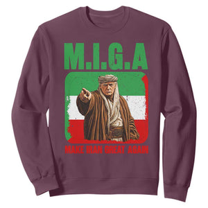 Make Iran Great Again Sweatshirt Free Iran Protest TS12 Maroon Print Your Wear