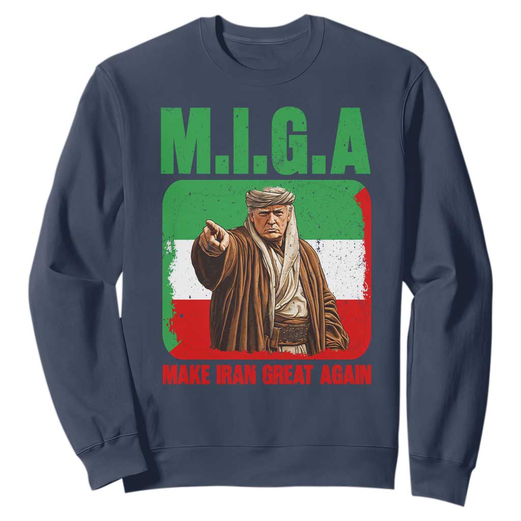 Make Iran Great Again Sweatshirt Free Iran Protest TS12 Navy Print Your Wear