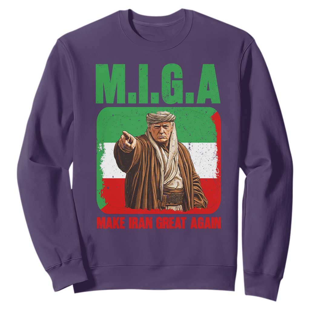 Make Iran Great Again Sweatshirt Free Iran Protest TS12 Purple Print Your Wear