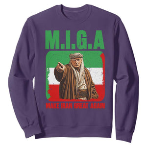 Make Iran Great Again Sweatshirt Free Iran Protest TS12 Purple Print Your Wear