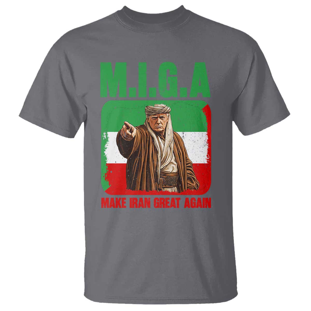 Make Iran Great Again T Shirt - Free Iran Protest TS12 Charcoal Print Your Wear