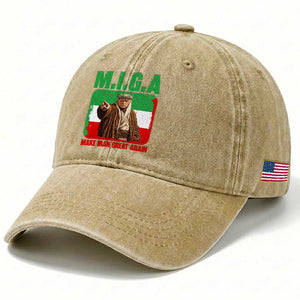 Make Iran Great Again Washed Cotton Baseball Cap Free Iran Protest TS12 Print Your Wear
