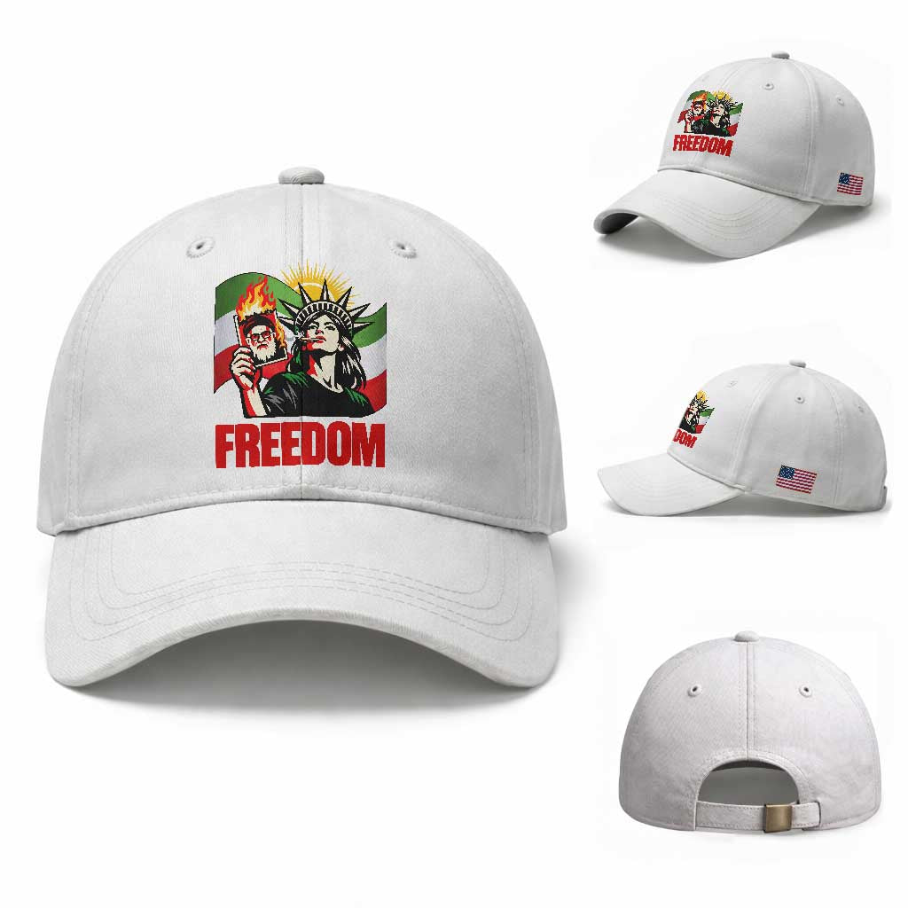 Woman Life Freedom Baseball Cap Free Iran Protest Resistance Movement TS12 Baseball Cap Universal Fit White Print Your Wear