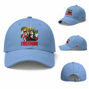Woman Life Freedom Baseball Cap Free Iran Protest Resistance Movement TS12 Baseball Cap Universal Fit Light Blue Print Your Wear