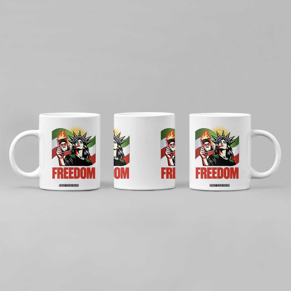 Woman Life Freedom Coffee Mug Free Iran Protest Resistance Movement TS12 Print Your Wear