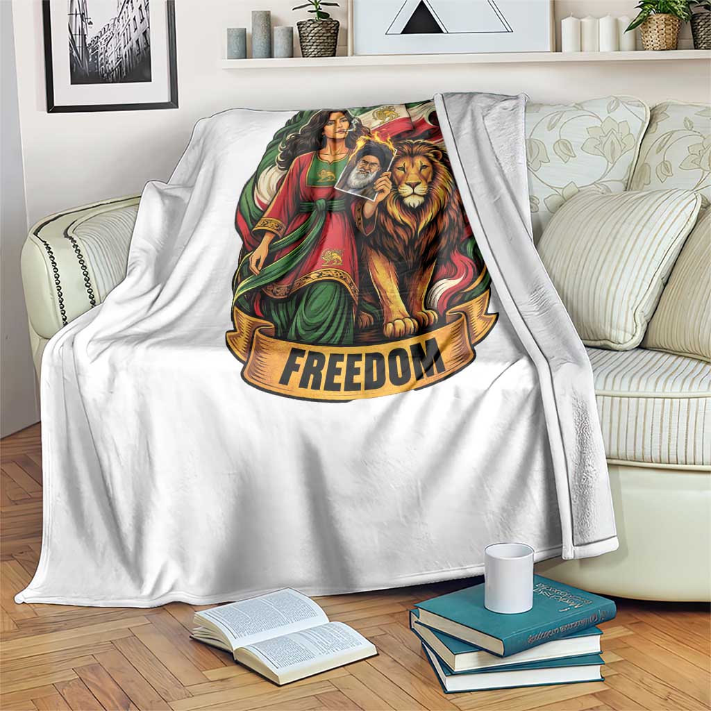 Woman Life Freedom Throw Blanket Iranian Women Resistance Pride TS12 Print Your Wear
