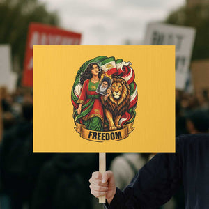 Woman Life Freedom Protest Sign Iranian Women Resistance Pride TS12 Horizontal 18" × 24" Yellow Print Your Wear