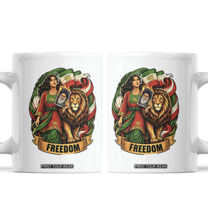 Woman Life Freedom Coffee Mug Iranian Women Resistance Pride TS12 White Print Your Wear