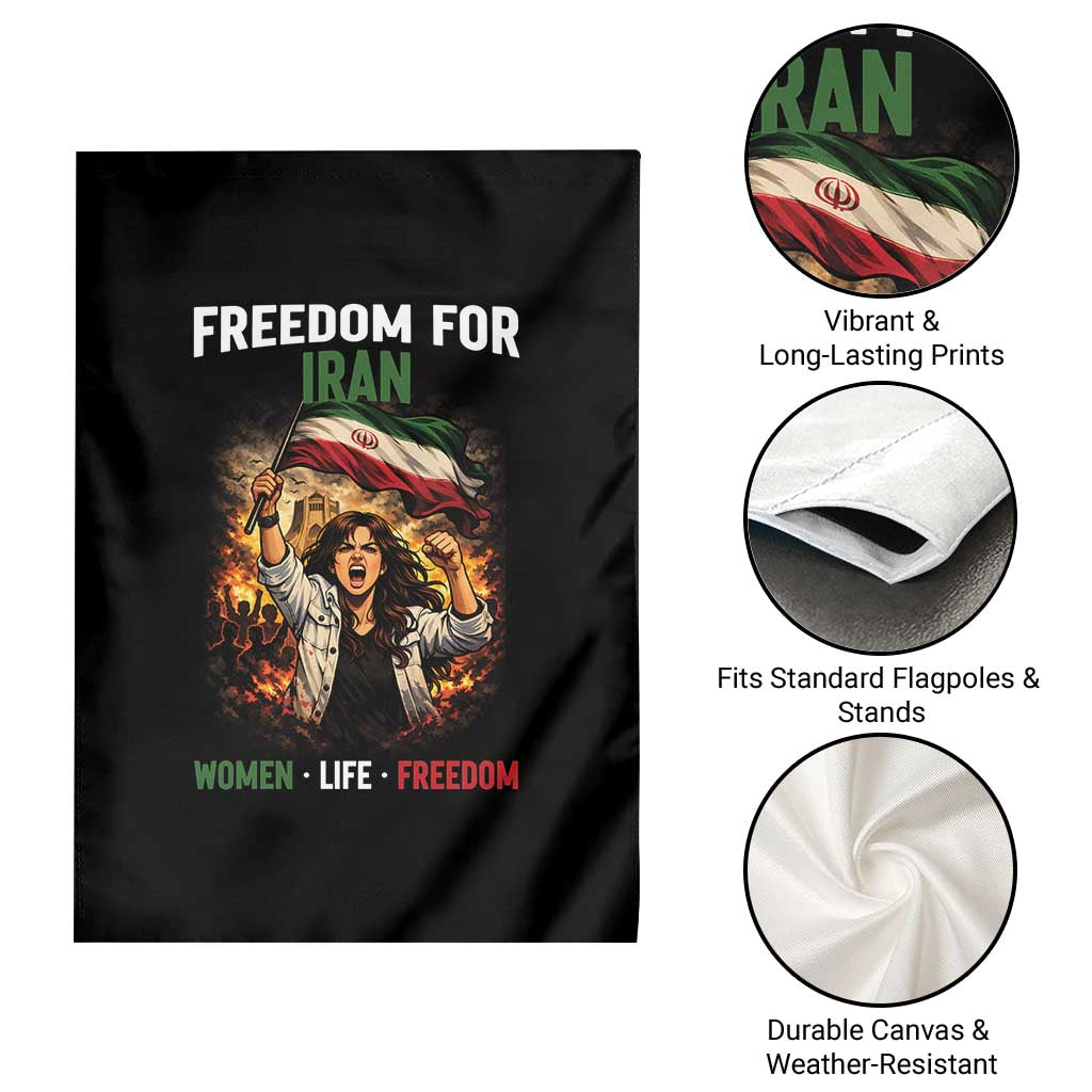 Iran Womens Protest Garden Flag Freedom For Iran Resistance Movement TS12 Print Your Wear