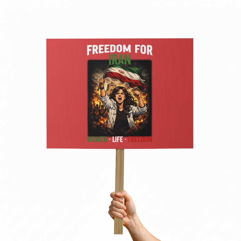 Iran Womens Protest Protest Sign Freedom For Iran Resistance Movement TS12 Horizontal 18