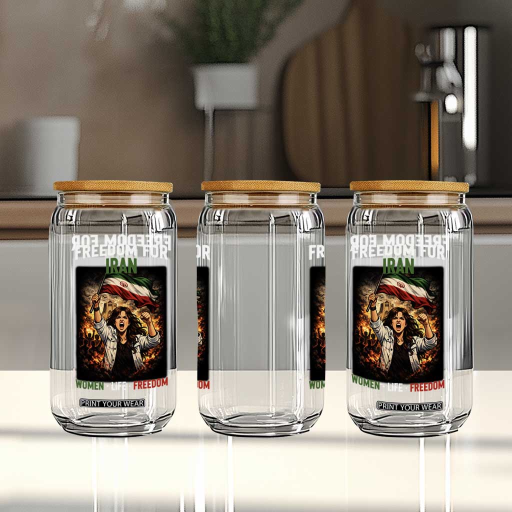 Iran Womens Protest Glass Can Freedom For Iran Resistance Movement TS12 Print Your Wear