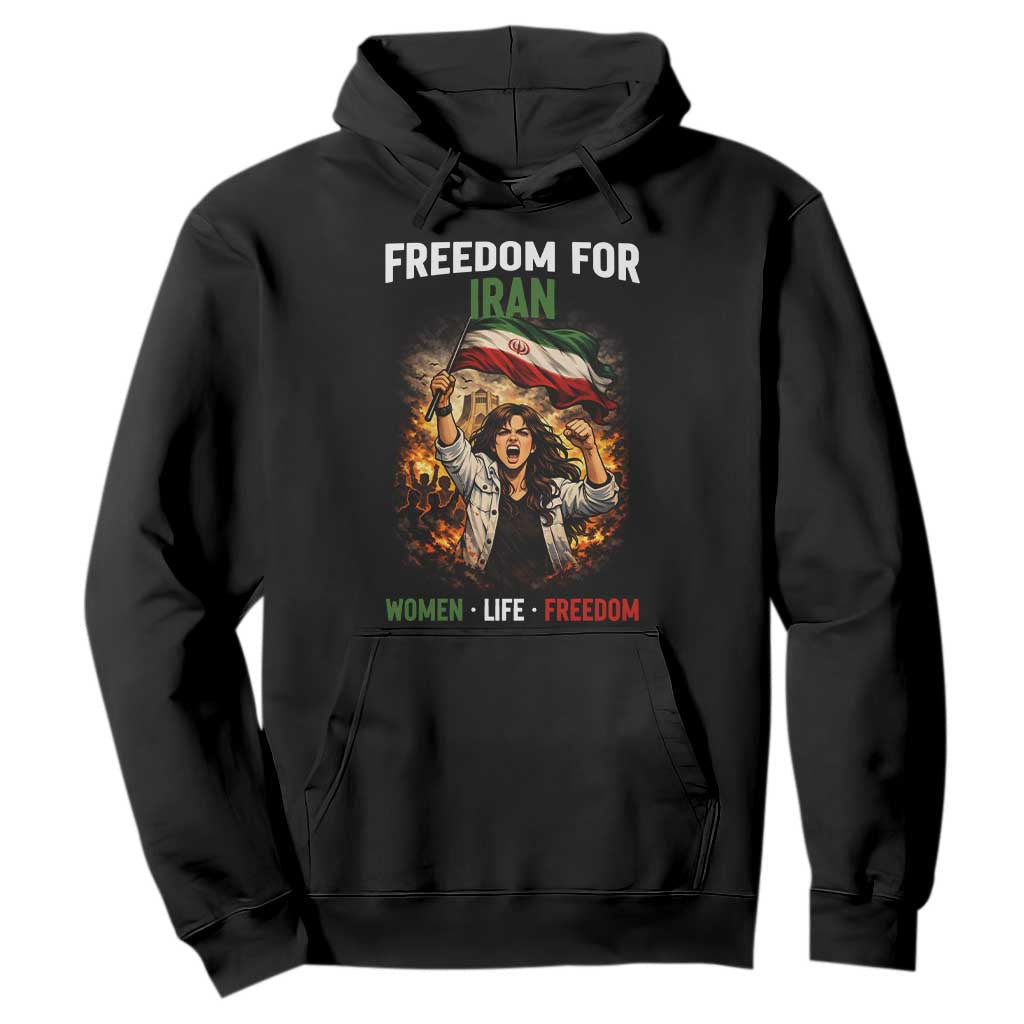 Iran Womens Protest Hoodie Freedom For Iran Resistance Movement TS12 Black Print Your Wear