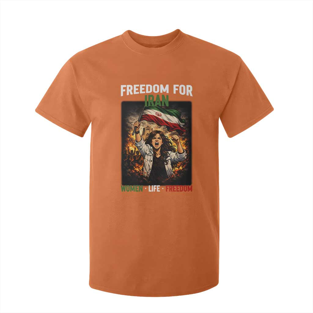 Iran Womens Protest T Shirt For Kid Freedom For Iran Resistance Movement TS12 Orange Print Your Wear