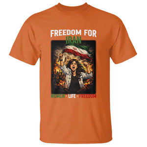 Iran Womens Protest T Shirt Freedom For Iran Resistance Movement TS12 Orange Print Your Wear