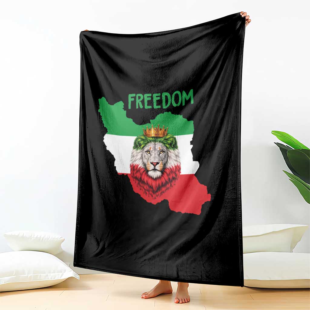 Freedom Iran Throw Blanket Patriotic Persian Lion Resistance Movement Gift TS12 Print Your Wear