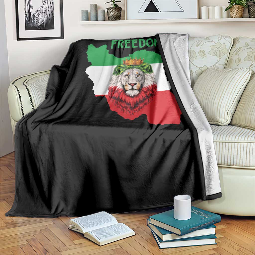 Freedom Iran Throw Blanket Patriotic Persian Lion Resistance Movement Gift TS12 Print Your Wear