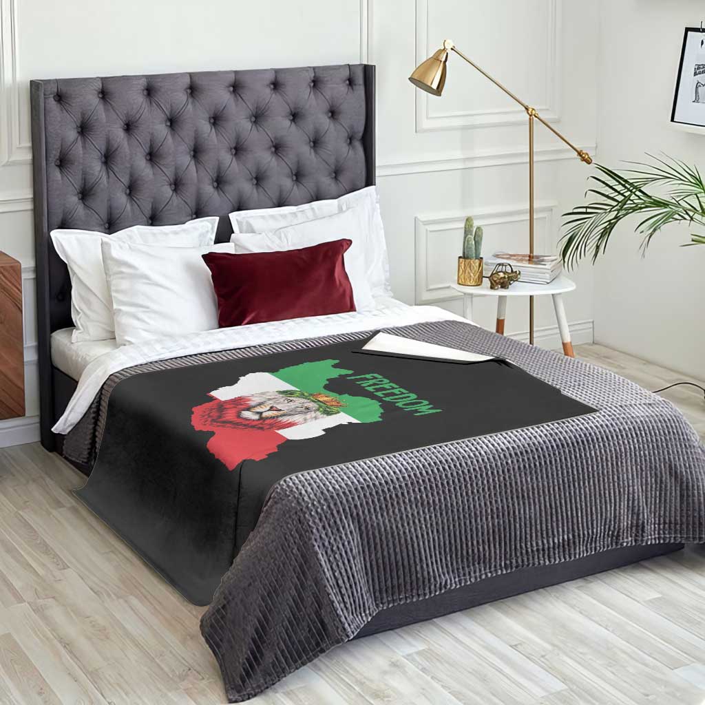 Freedom Iran Throw Blanket Patriotic Persian Lion Resistance Movement Gift TS12 Print Your Wear