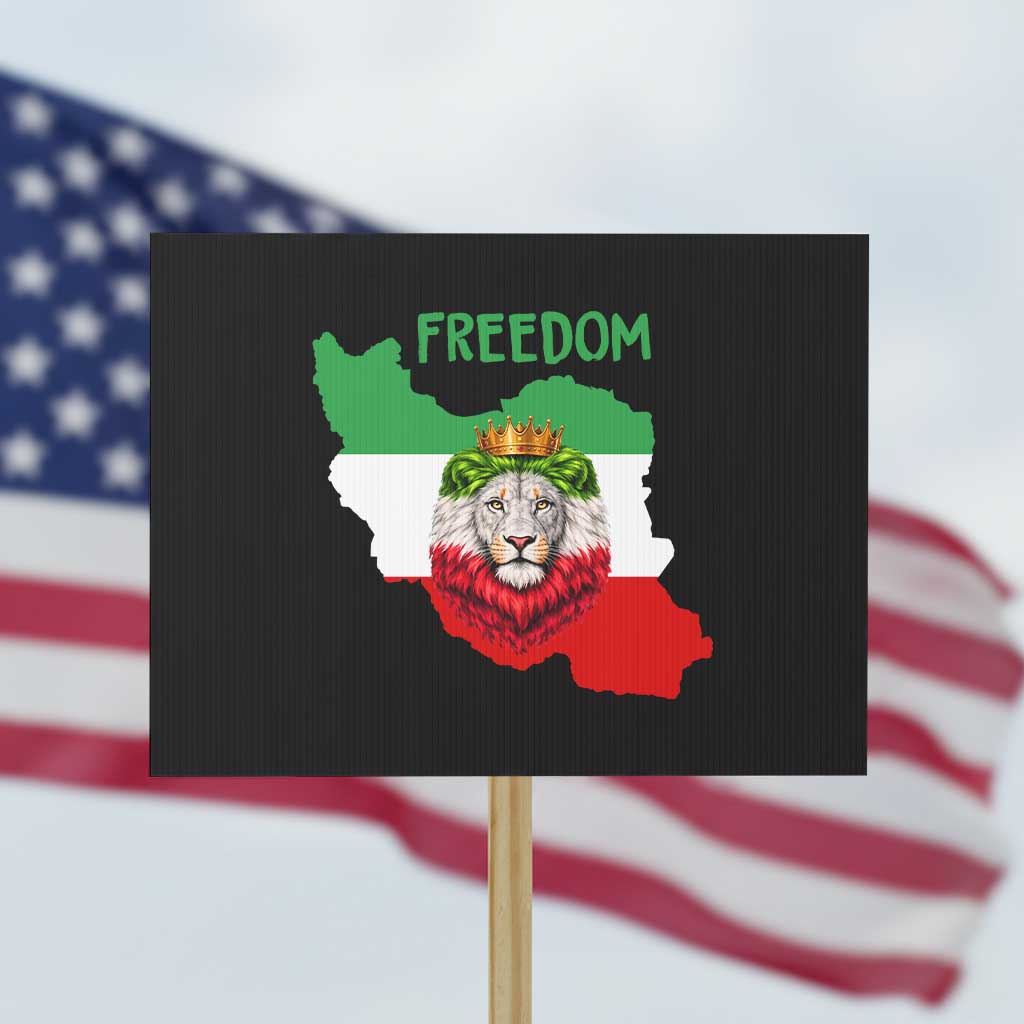 Freedom Iran Protest Sign Patriotic Persian Lion Resistance Movement Gift TS12 Horizontal 18