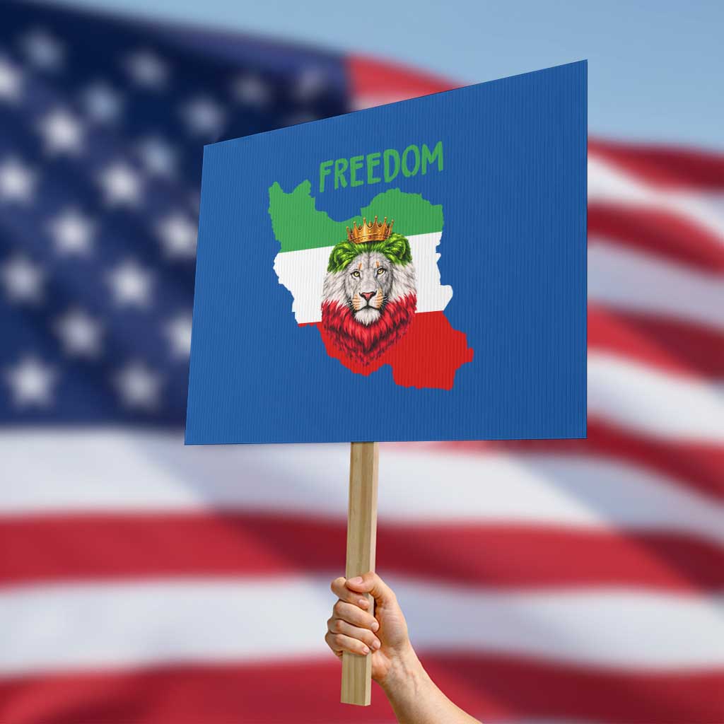 Freedom Iran Protest Sign Patriotic Persian Lion Resistance Movement Gift TS12 Horizontal 18
