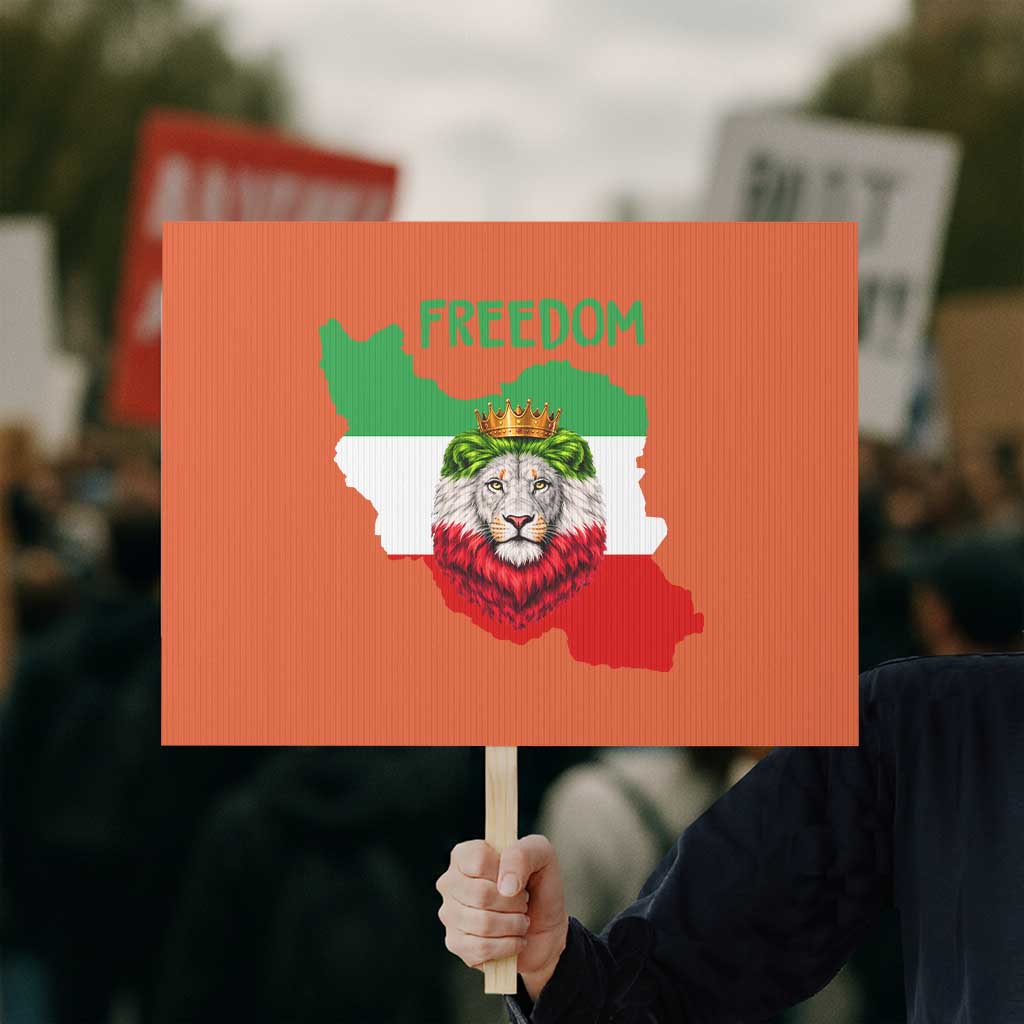 Freedom Iran Protest Sign Patriotic Persian Lion Resistance Movement Gift TS12 Horizontal 18