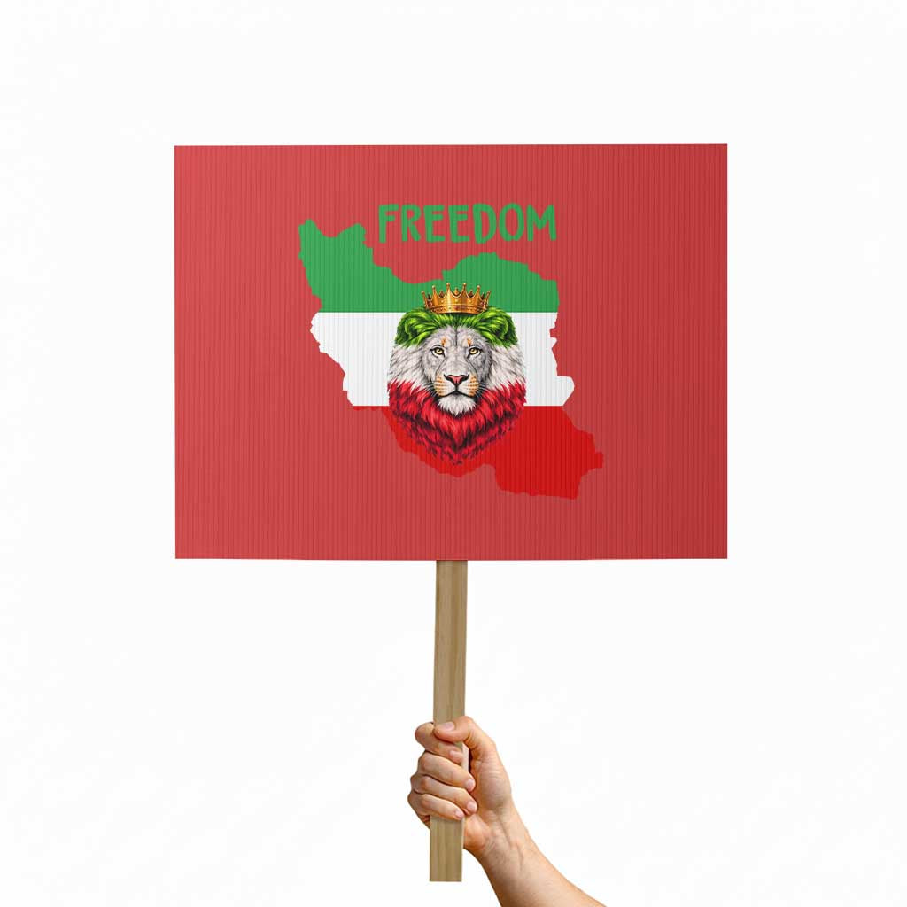 Freedom Iran Protest Sign Patriotic Persian Lion Resistance Movement Gift TS12 Horizontal 18