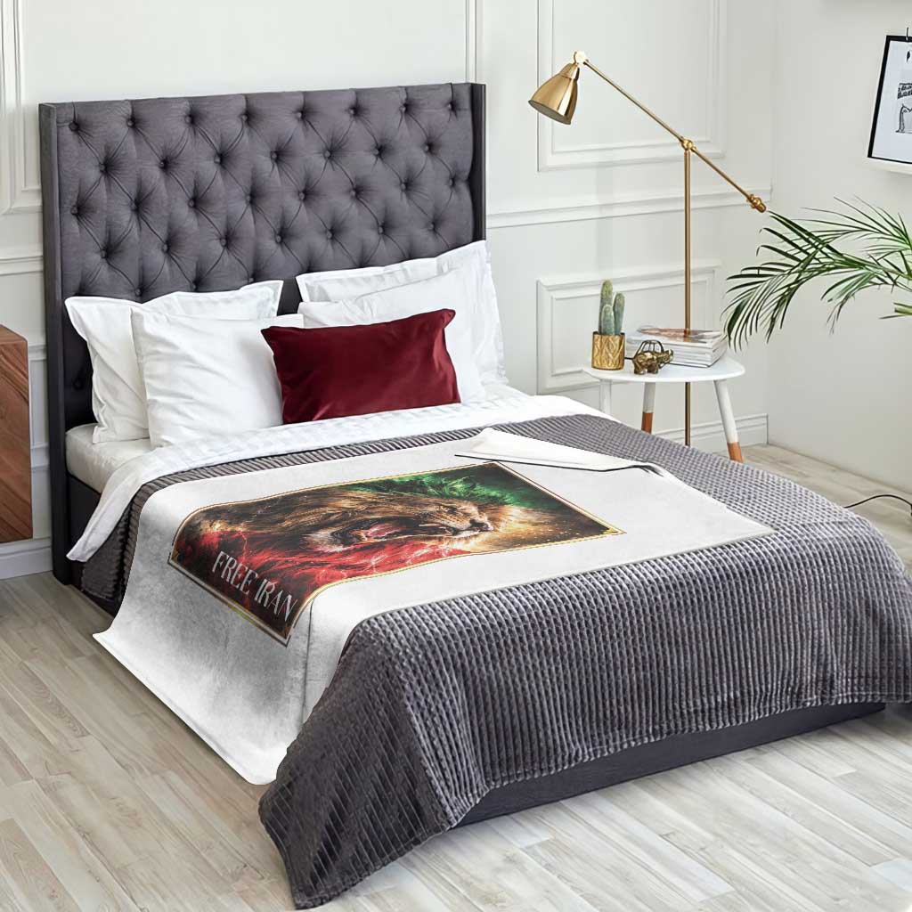 Free Iran Lion Throw Blanket Freedom Resistance Solidarity Movement Gift TS12 Print Your Wear