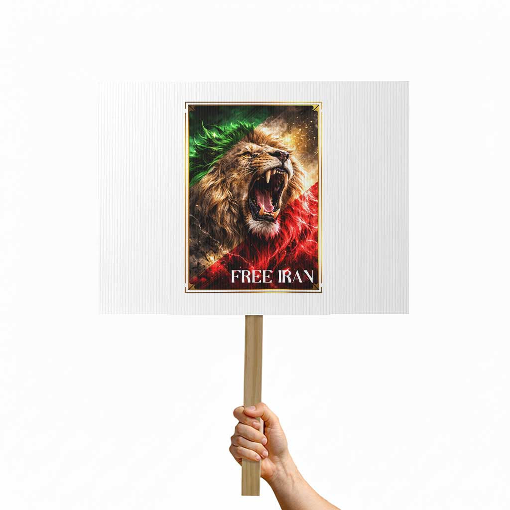 Free Iran Lion Protest Sign Freedom Resistance Solidarity Movement Gift TS12 Horizontal 18