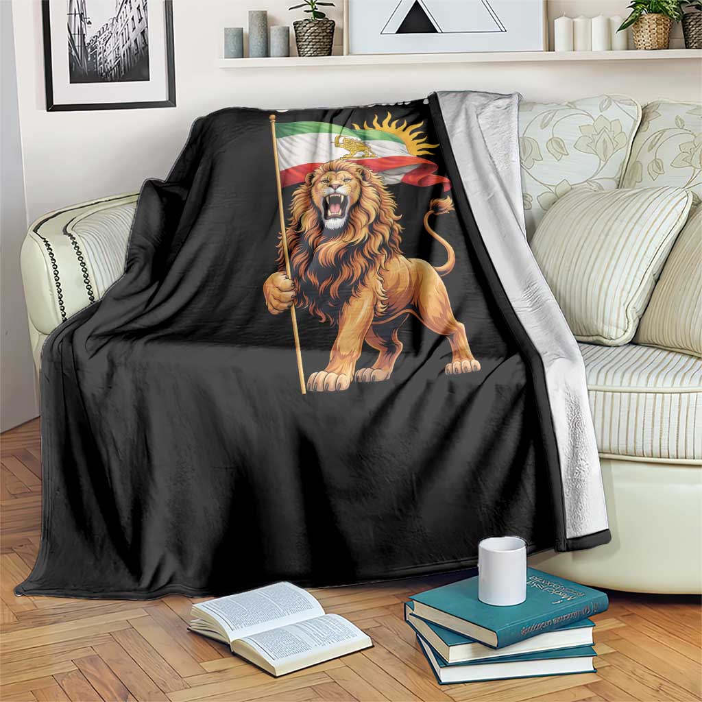 I Stand With Iran Throw Blanket Freedom Lion Patriotic Resistance Gift TS12 Print Your Wear