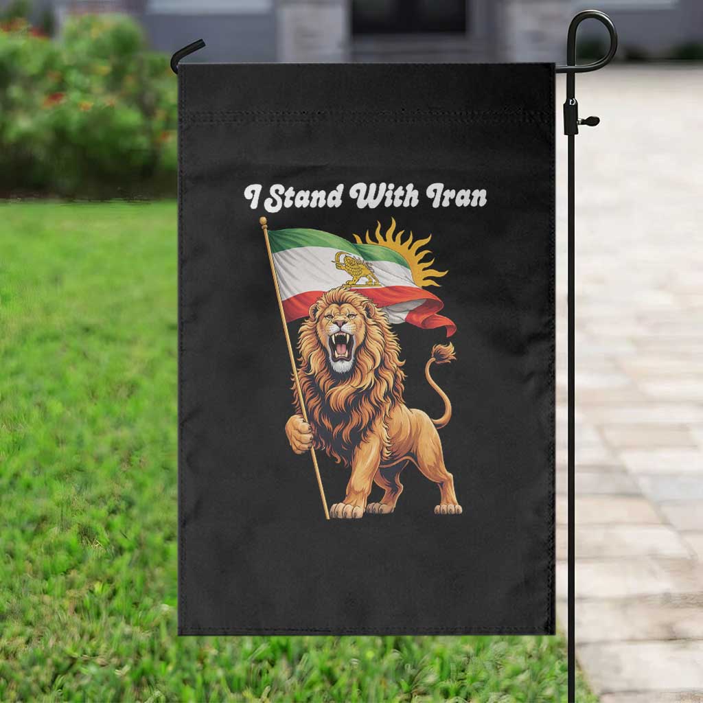 I Stand With Iran Garden Flag Freedom Lion Patriotic Resistance Gift TS12 Print Your Wear
