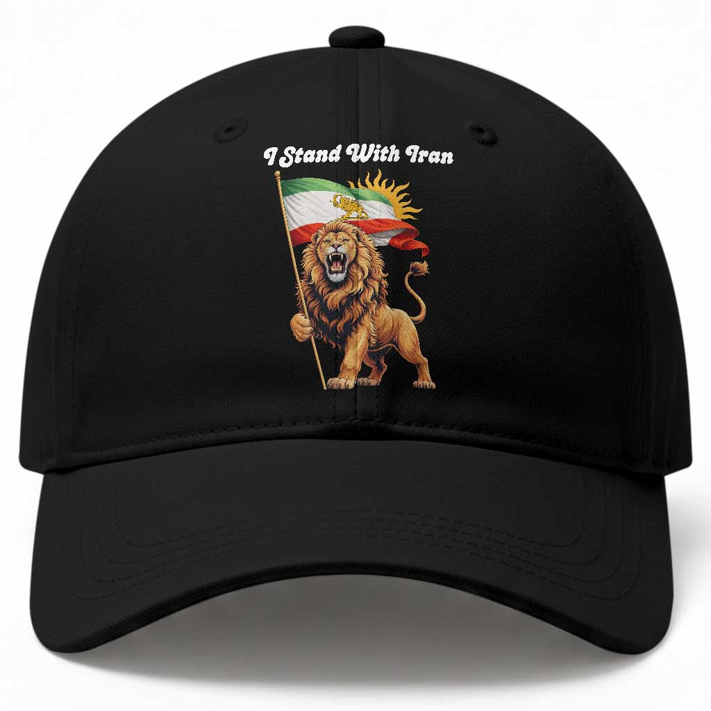 I Stand With Iran Baseball Cap Freedom Lion Patriotic Resistance Gift TS12 Print Your Wear