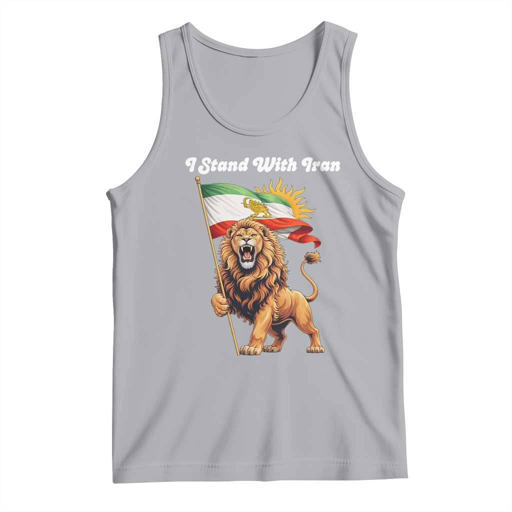 I Stand With Iran Tank Top Freedom Lion Patriotic Resistance Gift TS12 Athletic Heather Print Your Wear