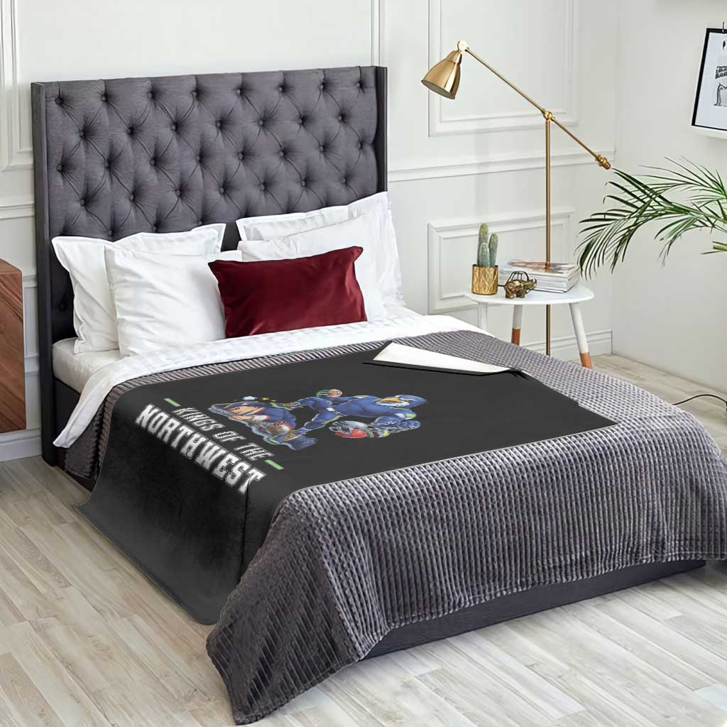 Kings Of The Northwest Throw Blanket Funny Seattle Dominates New England TS12 Print Your Wear
