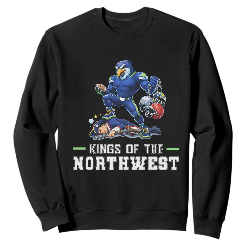 Kings Of The Northwest Sweatshirt Funny Seattle Dominates New England TS12 Black Print Your Wear