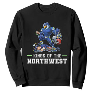 Kings Of The Northwest Sweatshirt Funny Seattle Dominates New England TS12 Black Print Your Wear
