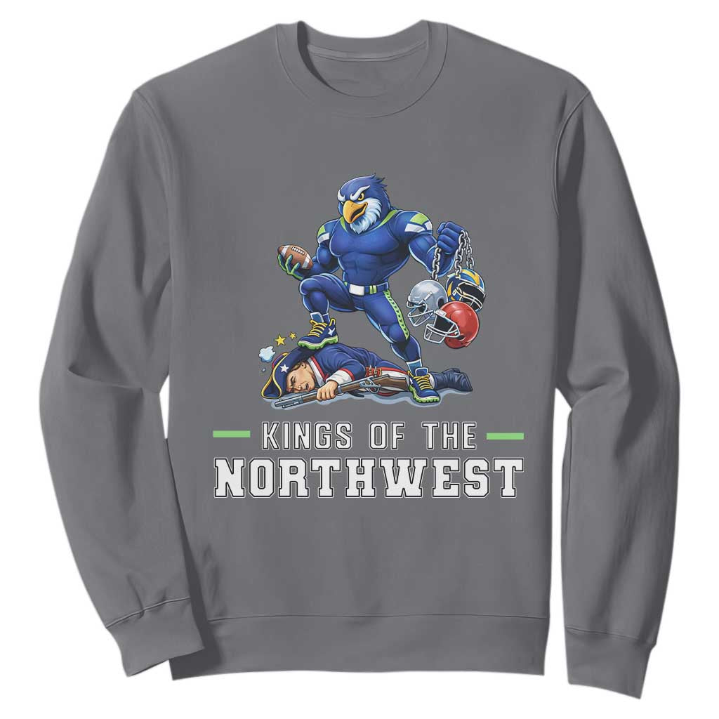 Kings Of The Northwest Sweatshirt Funny Seattle Dominates New England TS12 Charcoal Print Your Wear