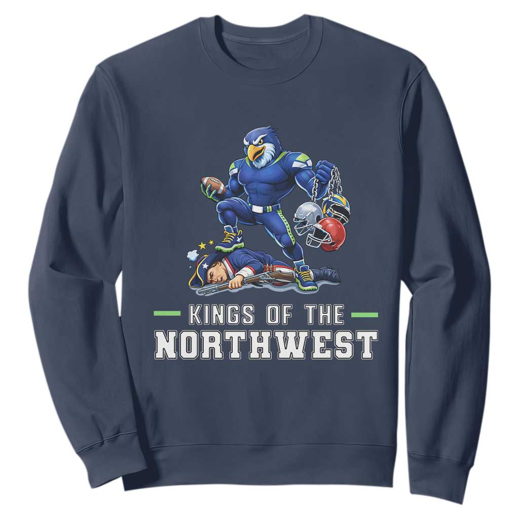 Kings Of The Northwest Sweatshirt Funny Seattle Dominates New England TS12 Navy Print Your Wear