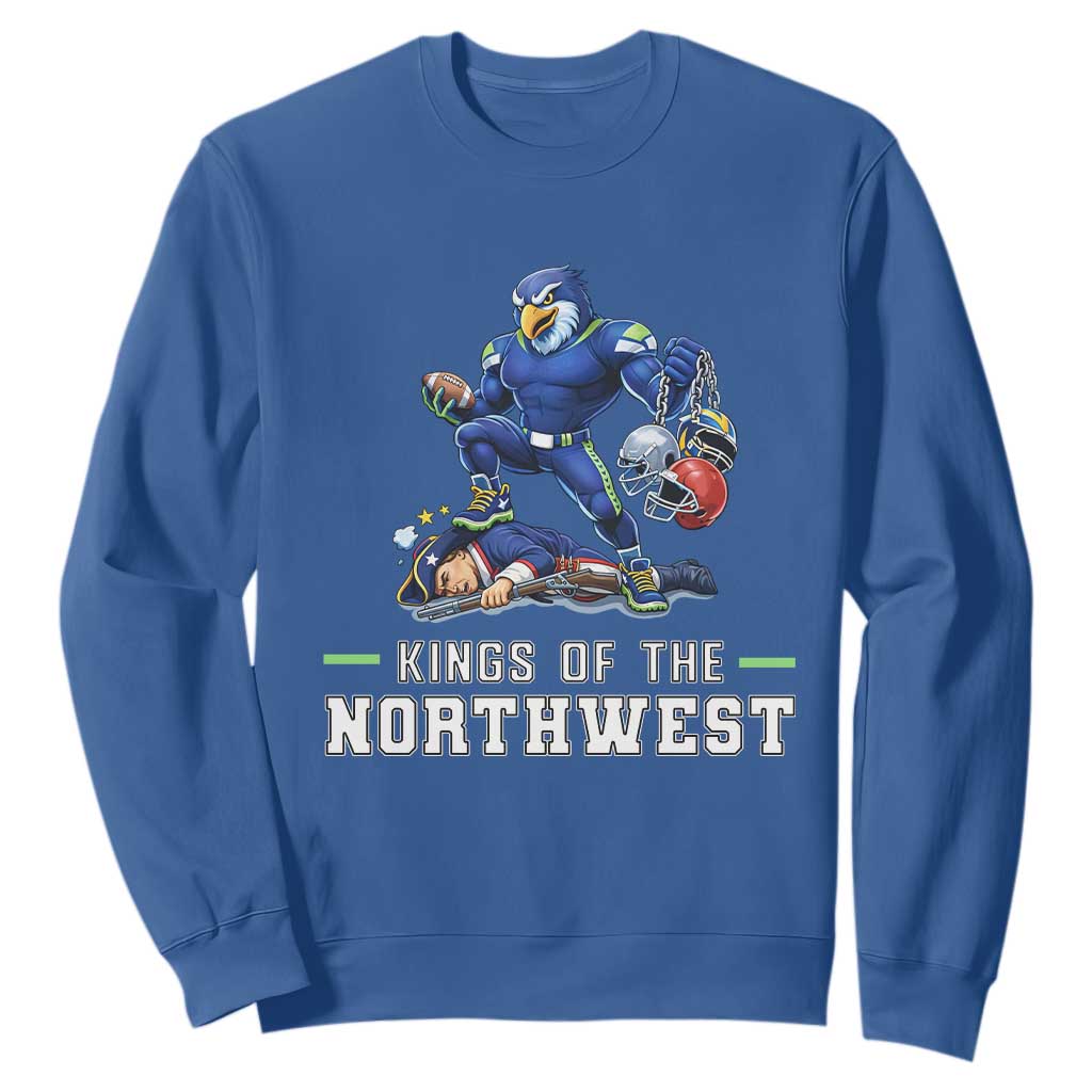 Kings Of The Northwest Sweatshirt Funny Seattle Dominates New England TS12 Royal Blue Print Your Wear