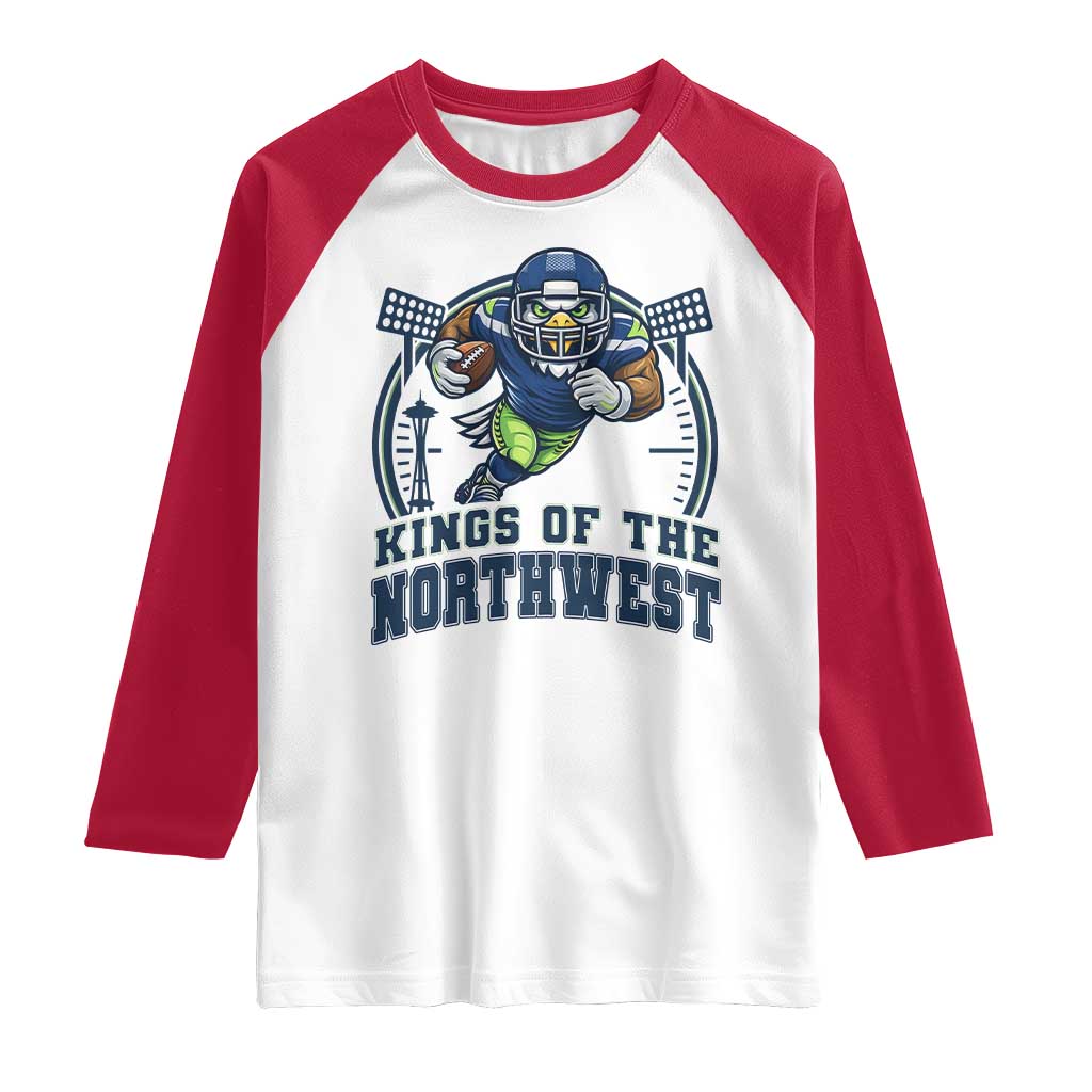 Kings Of The Northwest Raglan Shirt 12s Fan Pride TS12 White Red Print Your Wear