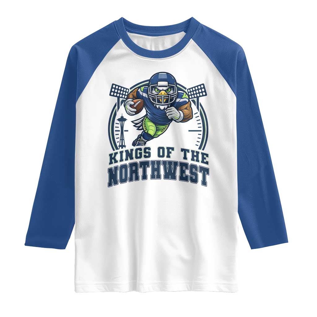 Kings Of The Northwest Raglan Shirt 12s Fan Pride TS12 White Royal Print Your Wear