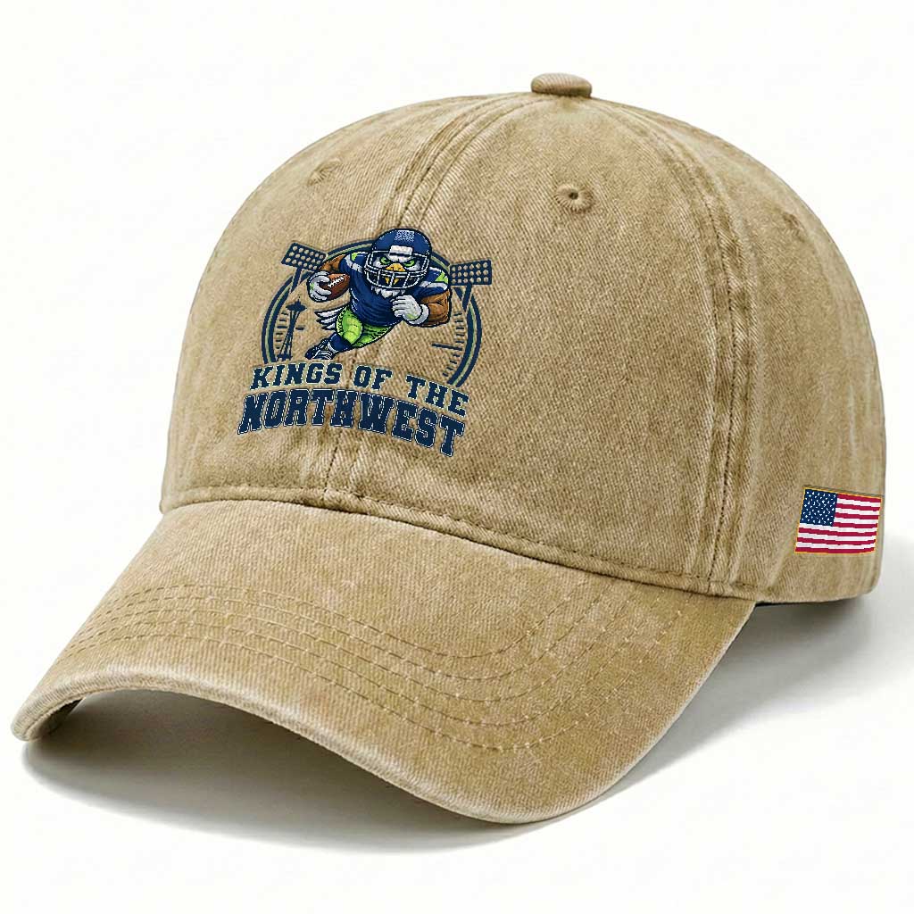 Kings Of The Northwest Washed Cotton Baseball Cap 12s Fan Pride TS12 Print Your Wear